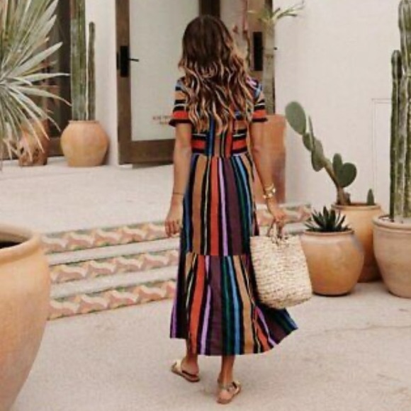 Multicolor striped dress - Picture 3 of 7